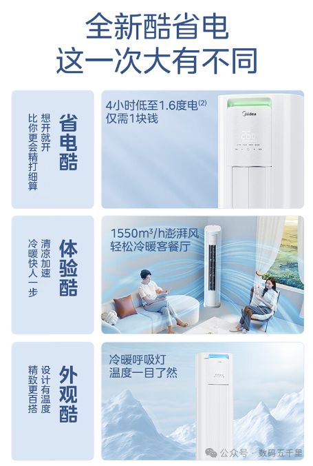 澎湃风量智能生活从此开始！凯发一触即发美的酷省电空调(图3)